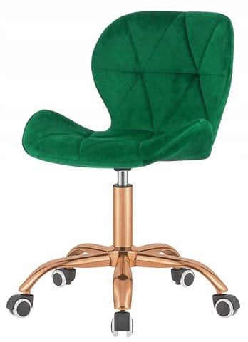 ⁨Krzesło obrotowe VASTO OFFICE VELVET GREEN ROSE GOLD⁩ w sklepie Wasserman.eu