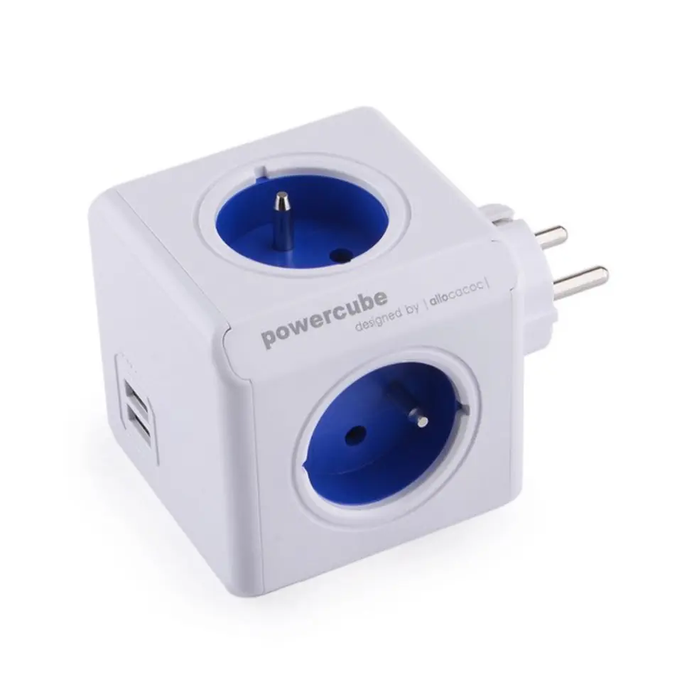 ⁨Extension cable allocacoc PowerCube Original 2202BL/FROUPC (blue)⁩ at Wasserman.eu