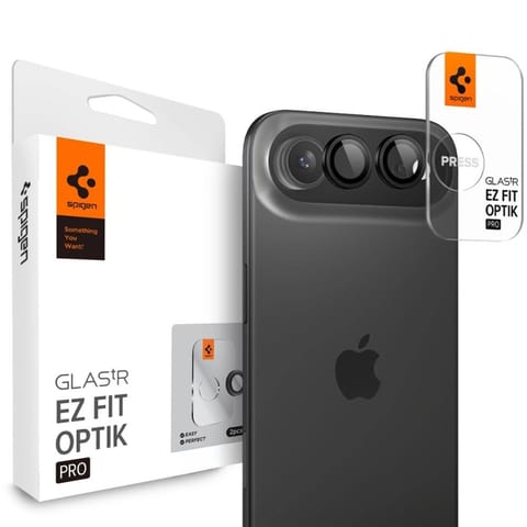 ⁨Spigen Optik Pro GLAS.TR EZ Fit Camera Protector 2-Pack - Szkło ochronne na obiektyw do iPhone Air (2 szt) (Czarny)⁩ w sklepie Wasserman.eu