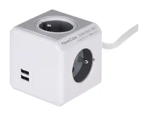 ⁨allocacoc PowerCube Extended USB 2404/FREUPC (3m; grau)⁩ im Wasserman.eu
