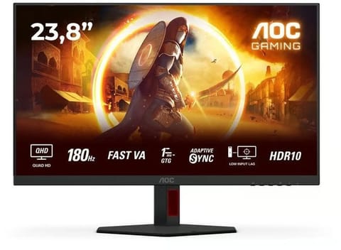 ⁨Monitor AOC Q24G4RE (23.8" /IPS /180Hz /2560 x 1440 /Czarny)⁩ w sklepie Wasserman.eu