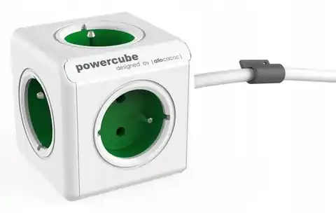 ⁨Przedłużacz allocacoc PowerCube Extended 2300GN/FREXPC (1,5m; kolor zielony)⁩ w sklepie Wasserman.eu