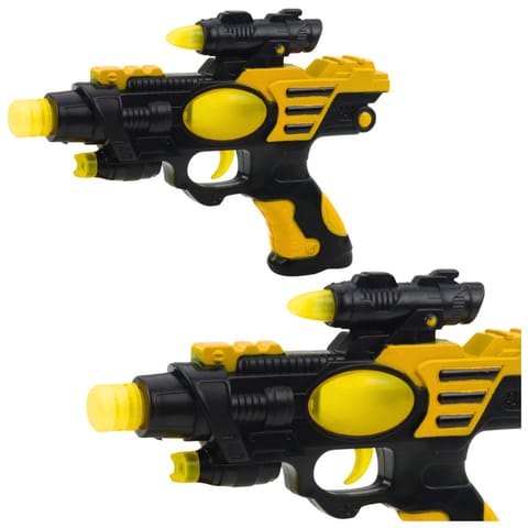 ⁨Pistolet Kosmiczny Broń Czarno-Żółty Światła Dźwięki⁩ w sklepie Wasserman.eu