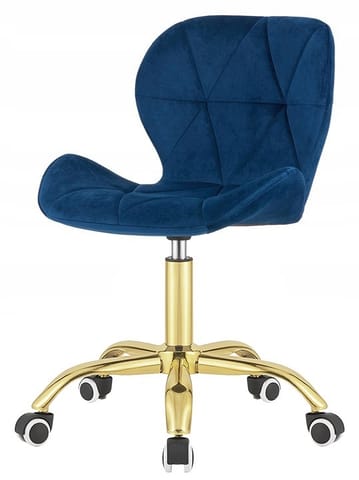 ⁨Krzesło obrotowe VASTO OFFICE VELVET BLUE GOLD⁩ w sklepie Wasserman.eu