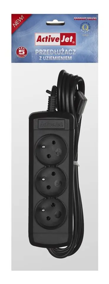 ⁨Activejet 3GNU-1,5M-C power strip with cord⁩ at Wasserman.eu