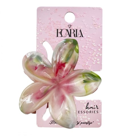 ⁨Spinka do włosów klamra XL kwiat Perłowy melanż 7,5x8cm SP345⁩ w sklepie Wasserman.eu