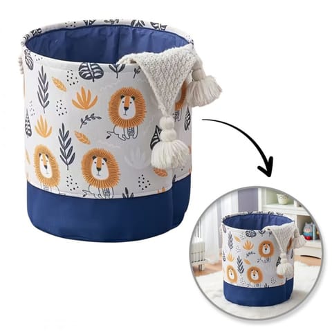 ⁨Pojemnik na zabawki kosz, worek na pranie, organizer lwy 40x35cm OR115⁩ w sklepie Wasserman.eu