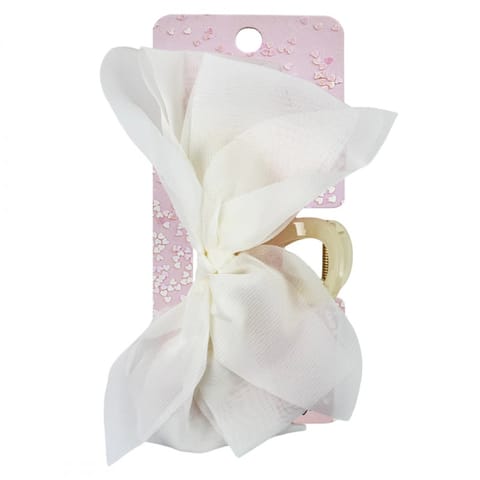 ⁨Duża kokarda tiulowa, spinka do włosów, klamra  SP303B⁩ w sklepie Wasserman.eu
