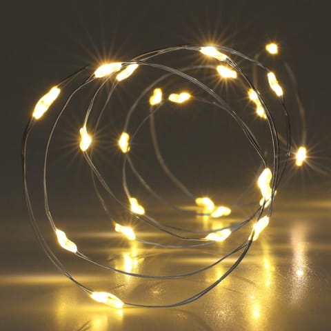 ⁨LAMPKI DRUCIKI NA BATERIE GIRLANDA 100 LED CIEPŁY BIAŁY TIMER⁩ w sklepie Wasserman.eu