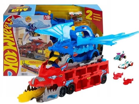 ⁨Hot Wheels City Transporter Podwójny smok 2w1⁩ w sklepie Wasserman.eu