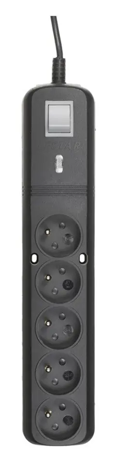 ⁨LESTAR LV530W 2,5M surge protector Black, Grey 5 AC outlet(s) 2.5 m⁩ at Wasserman.eu