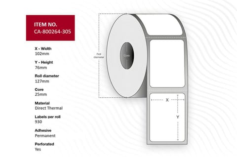 Capture Label 102 x 76mm, Core 25mm, w sklepie Wasserman.eu