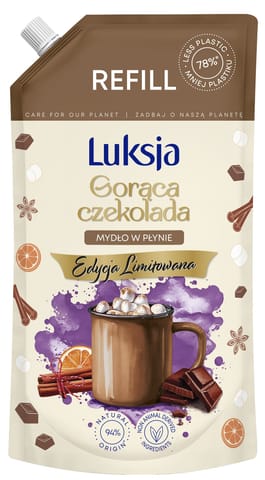⁨LUKSJA Mydło w płynie Gorąca Czekolada - zapas 900 ml⁩ w sklepie Wasserman.eu