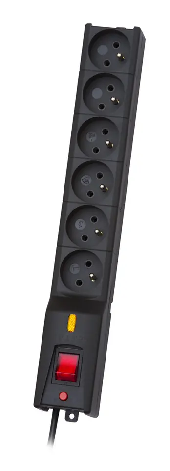 ⁨LESTAR LX 610 G-A, surge protector, 1.5m, black 6 AC outlet(s) 230 V⁩ at Wasserman.eu