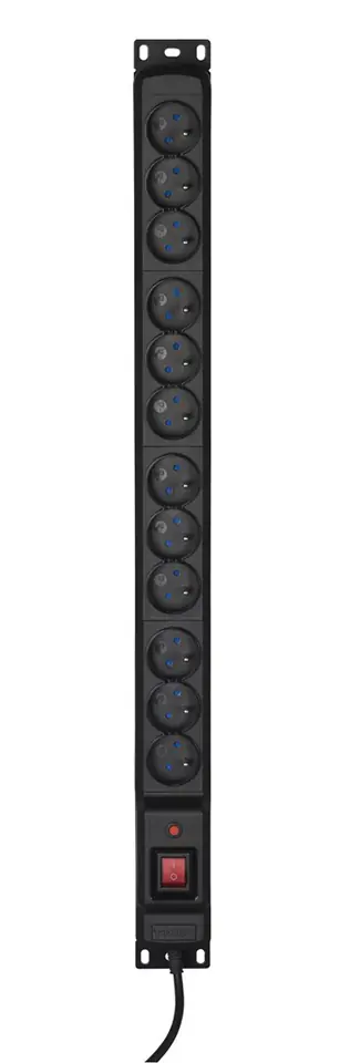 ⁨Activejet COMBO 12 socket power strip 3m black⁩ at Wasserman.eu