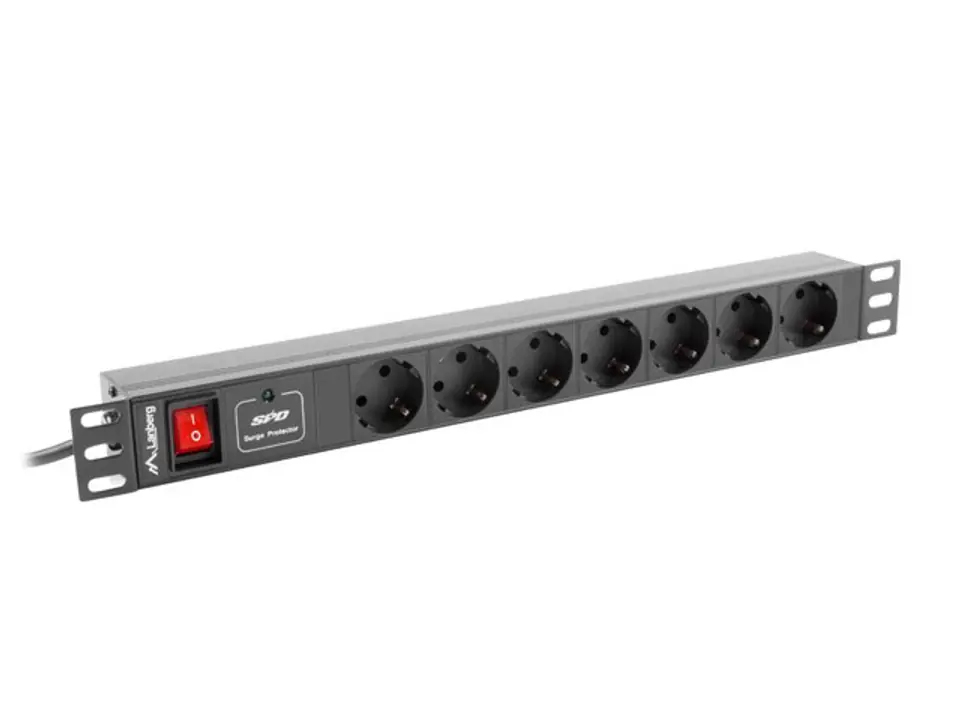 ⁨LANBERG PDU RACK POWER STRIP (1U,10A,7X SHUKO,2M)⁩ at Wasserman.eu