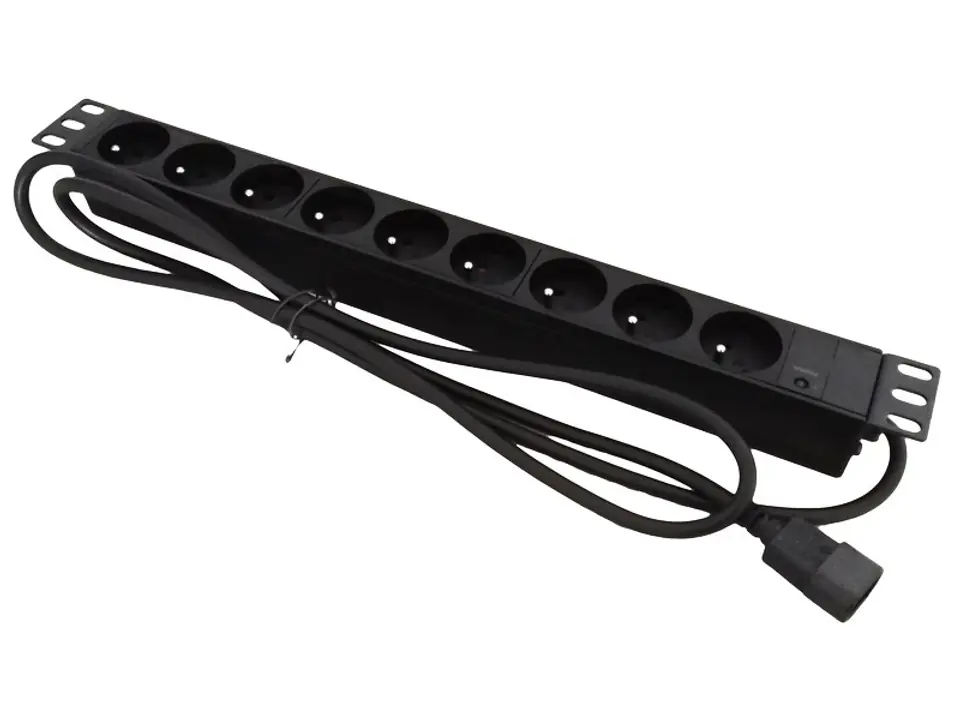 ⁨Power strip A-LAN PZ09U (9 x UTE; 1,8m; black)⁩ at Wasserman.eu