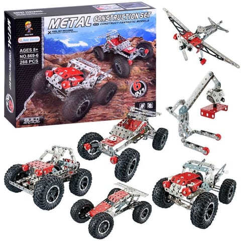 ⁨Metalowe klocki konstrukcyjne 288 el 6w1 ZA3870⁩ w sklepie Wasserman.eu