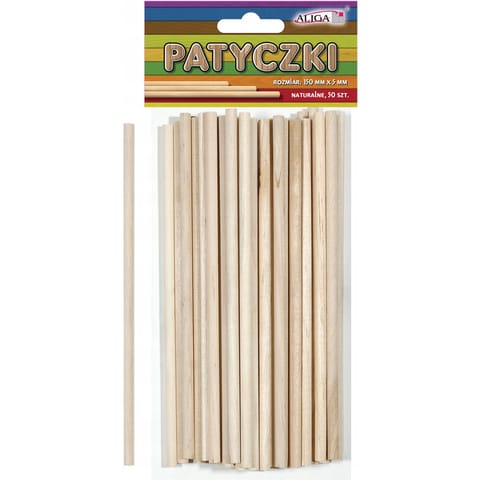 ⁨Patyczki PK-0104 bezbarwne (50szt.)150x5mm ALIGA⁩ w sklepie Wasserman.eu