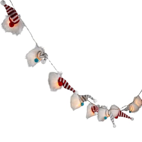 ⁨LAMPKI GIRLANDA 12SZT NA BATERIE SKRZATY MIKOŁAJE CIEPŁY BIAŁY LUCA⁩ w sklepie Wasserman.eu