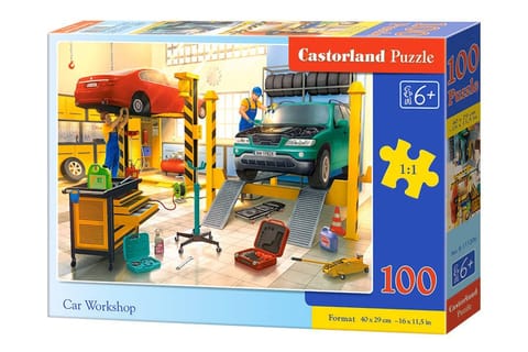 ⁨Puzzle 100 el. Car Workshop⁩ w sklepie Wasserman.eu