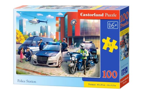 ⁨Puzzle 100 el. Police Station⁩ w sklepie Wasserman.eu