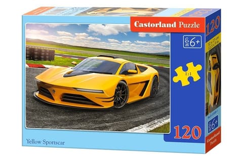 ⁨Puzzle 120 el. Yellow Sportscar⁩ w sklepie Wasserman.eu