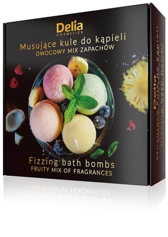 ⁨DELIA Kule do kąpieli OWOCOWY MIX ZAPACHÓW 4x100g⁩ w sklepie Wasserman.eu