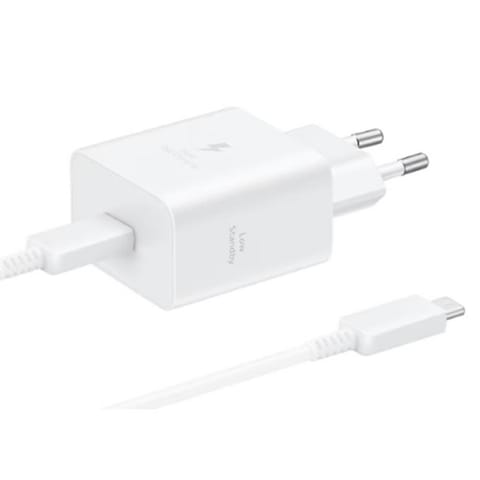 ⁨Ładowarka sieciowa Samsung T4511 PD 45W  z kablem USB-C/USB-C 5A biały⁩ w sklepie Wasserman.eu