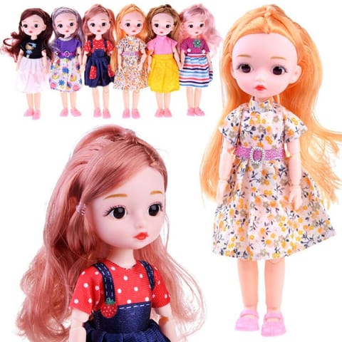 ⁨Śliczna lalka laleczka ruchome kończyny długie włosy 24 cm ZA4655⁩ w sklepie Wasserman.eu