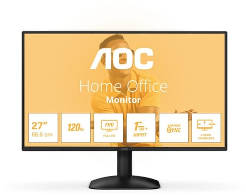 ⁨Monitor AOC 27B31H (27" /IPS /120Hz /1920 x 1080 /Czarny)⁩ w sklepie Wasserman.eu