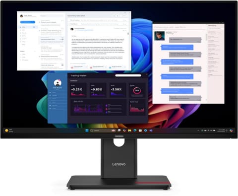 ⁨Monitor LENOVO 64AFZAT2EU (27" /IPS /60Hz /3840 x 2160 /Czarny)⁩ w sklepie Wasserman.eu