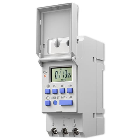 ⁨Qoltec Elektroniczny programator czasowy TIMER na szynę DIN z wbudowaną baterią | Haromonogram 7 dni | 16 programów⁩ w sklepie Wasserman.eu