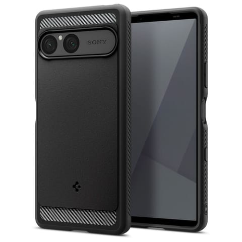 ⁨Spigen Rugged Armor - Etui do Sony Xperia 10 VII (Matte Black)⁩ w sklepie Wasserman.eu
