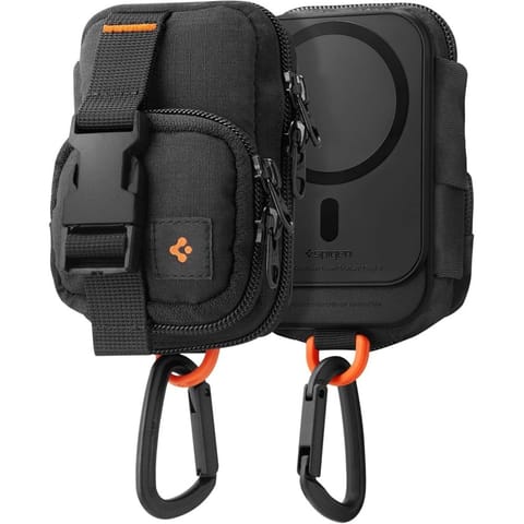 ⁨Spigen Snap Zip MagFit Pouch - Torba kompaktowa / organizer magnetyczny MagSafe (Black)⁩ w sklepie Wasserman.eu