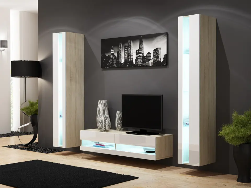 Zestaw VIGO NEW 12 sonoma/biały połysk w sklepie Wasserman.eu