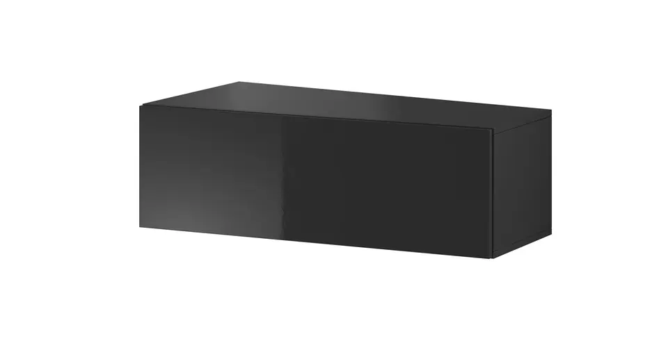 ⁨Cama TV stand VIGO SLANT '90' 30/90/40 black/black gloss⁩ at Wasserman.eu