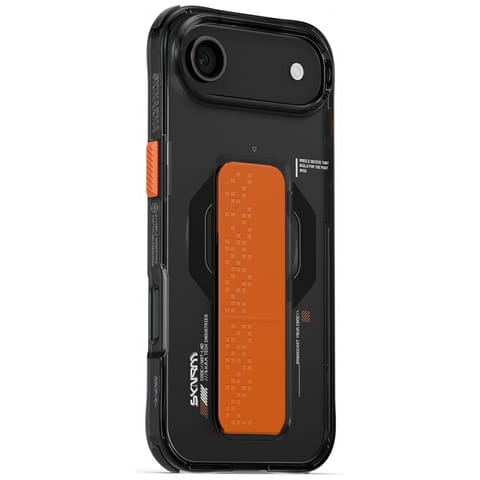 ⁨Etui Skinarma Haxa do iPhone Air         Magnetic Charging + Grip Stand grafitowy⁩ w sklepie Wasserman.eu