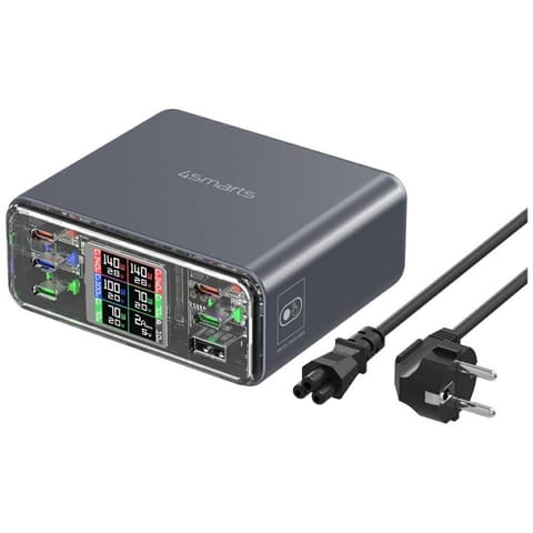 Stacja ładująca 4smarts Desk Charger Lucid GaN DIY 360W 5xUSB-C 1xUSB-A szary w sklepie Wasserman.eu