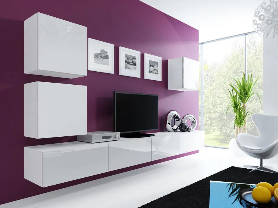 ⁨Cama Living room cabinet set VIGO 22 white/white gloss⁩ at Wasserman.eu