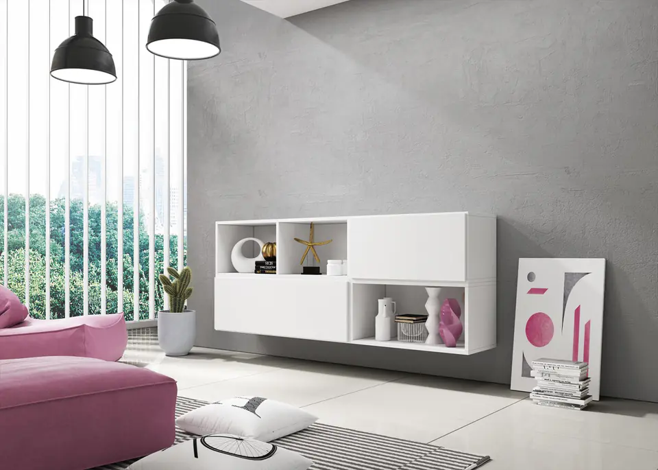 ⁨Cama living room furniture set ROCO 16 (RO1+RO2+RO3+RO4) white/white/white⁩ at Wasserman.eu