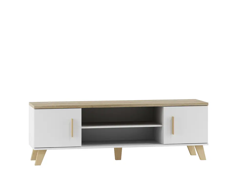 ⁨Cama TV stand LOTTA 160 2D2K white/sonoma⁩ at Wasserman.eu