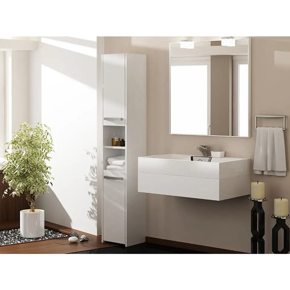 ⁨Topeshop S30 BIEL bathroom storage cabinet White⁩ at Wasserman.eu