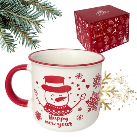 ⁨Świąteczny Kubek ceramiczny 350 ml + Pudełko na Prezent KB13⁩ w sklepie Wasserman.eu