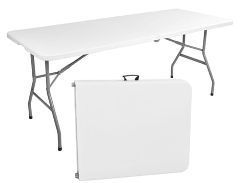 Stół cateringowy FETA WHITE składany w walizkę 180 cm biały w sklepie Wasserman.eu