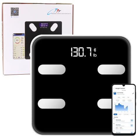 ⁨Waga Elektroniczna Łazienkowa Funkcja Smart Bluetooth BMI BMR Aplikacja⁩ w sklepie Wasserman.eu