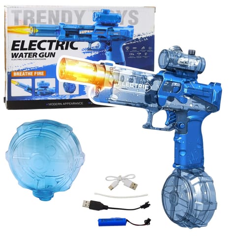 ⁨Elektryczny Pistolet Broń na Wodę Akumulator Światła Niebieski⁩ w sklepie Wasserman.eu