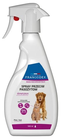 Francodex Spray przeciwpasożytniczy z dimetykonem dla psów i kotów 500ml w sklepie Wasserman.eu