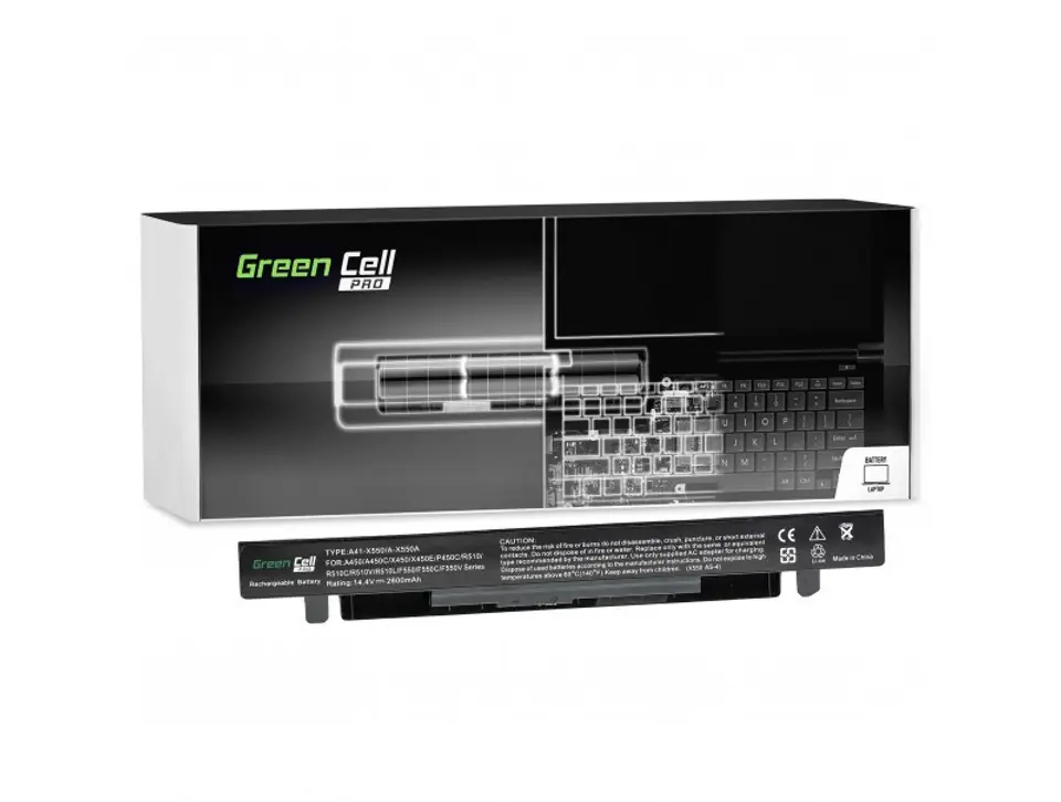 ⁨GREEN CELL BATERIA AS58PRO DO ASUS A41-X550 2600 MAH 14.4V⁩ w sklepie Wasserman.eu