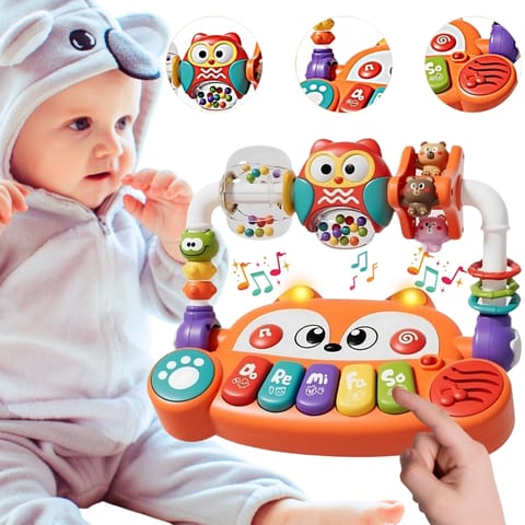 WOOPIE BABY Interaktywne Pianino Edukacyjne Sensoryczne Lisek LED Grzechotki w sklepie Wasserman.eu